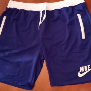 Blue and White Nike Shorts